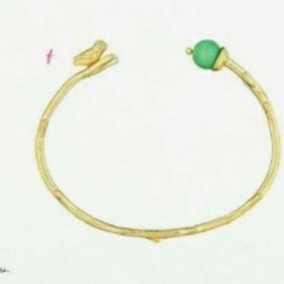 Chloe and Isabel Chloe Isabel Bird On a Branch Brass Cuff Bracelet B158GR - Picture 3 of 5